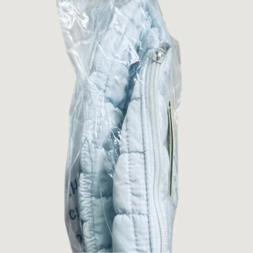 Pickle O Joe Quilted Sling Bag Dusty Gray Lightweight Adjustable Strap NWT